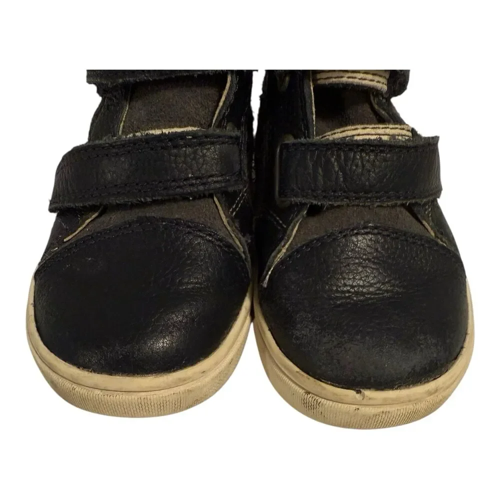 UGG Rennon II Size 7 Leather High Top Shoes Navy Blue Lined Toddler Boys Kids